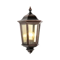 Aplique exterior 1165 aluminio fundido negro-cobre