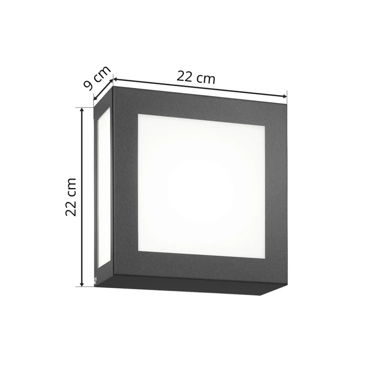 Aplique exterior Aqua Legendo Mini, antracita