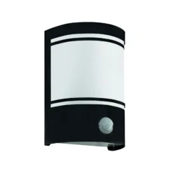 Aplique exterior Cerno, detector movimiento, negro