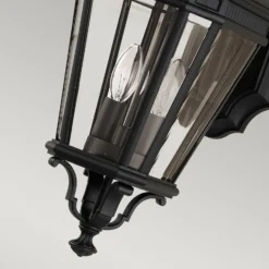 Aplique exterior Cotswold Lane negro altura 52,1cm