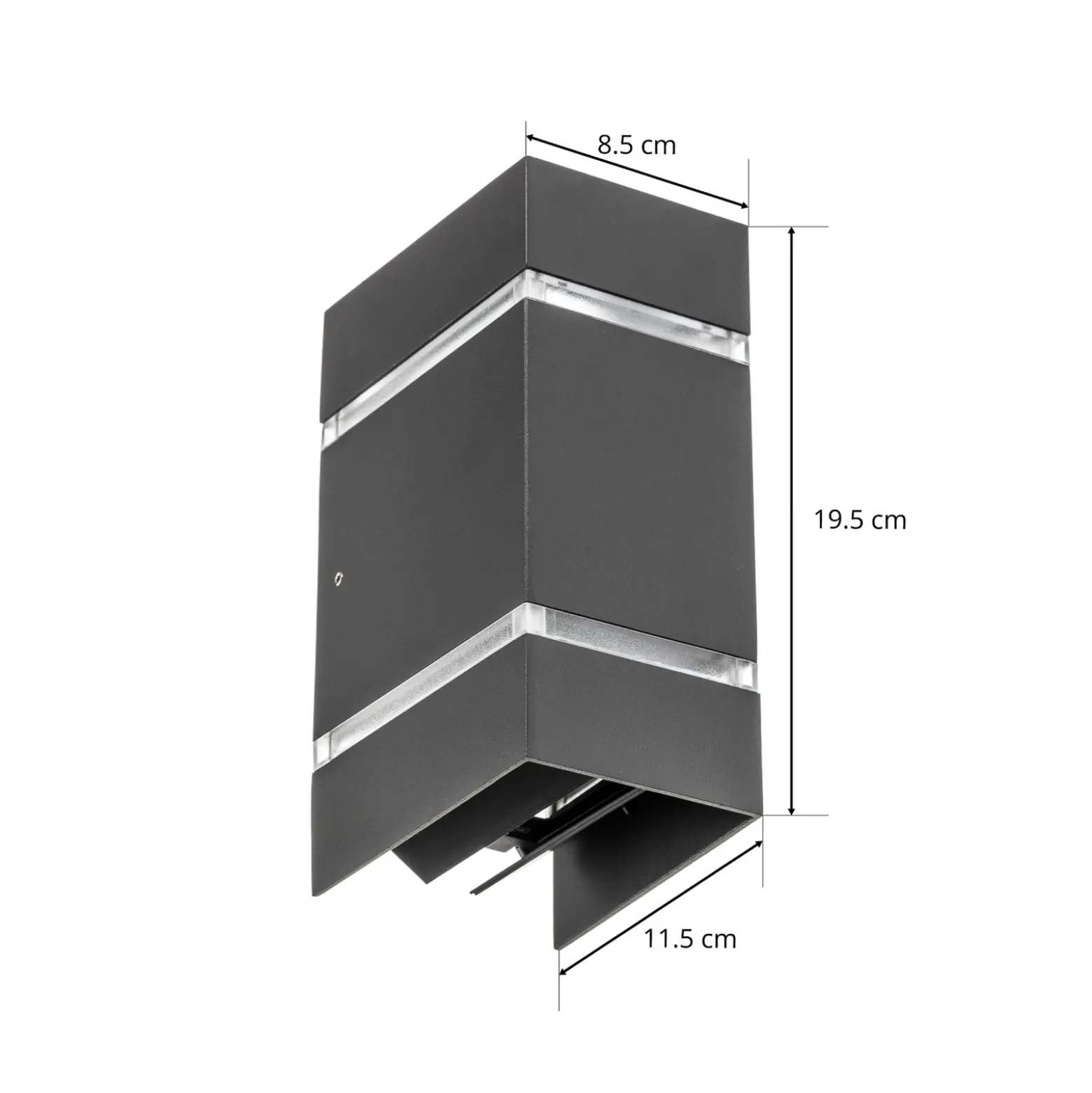 Aplique exterior Cremona efecto rayas alto 19,5cm