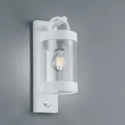 Aplique exterior Sambesi, movimiento, blanco