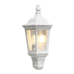 Aplique Firenze, media copa, sensor, blanco