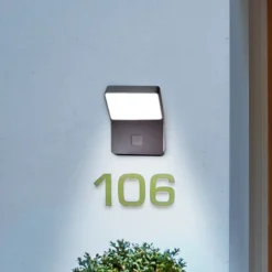 Aplique LED con sensor para exterior ENDURA STYLE WIDE de OSRAM, gris oscuro