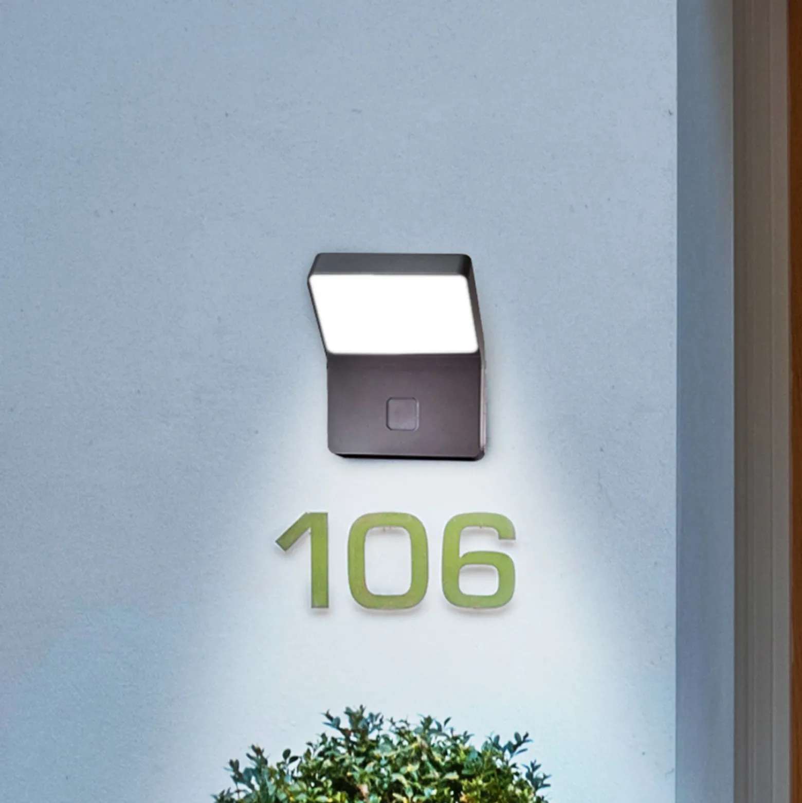 Aplique LED con sensor para exterior ENDURA STYLE WIDE de OSRAM, gris oscuro