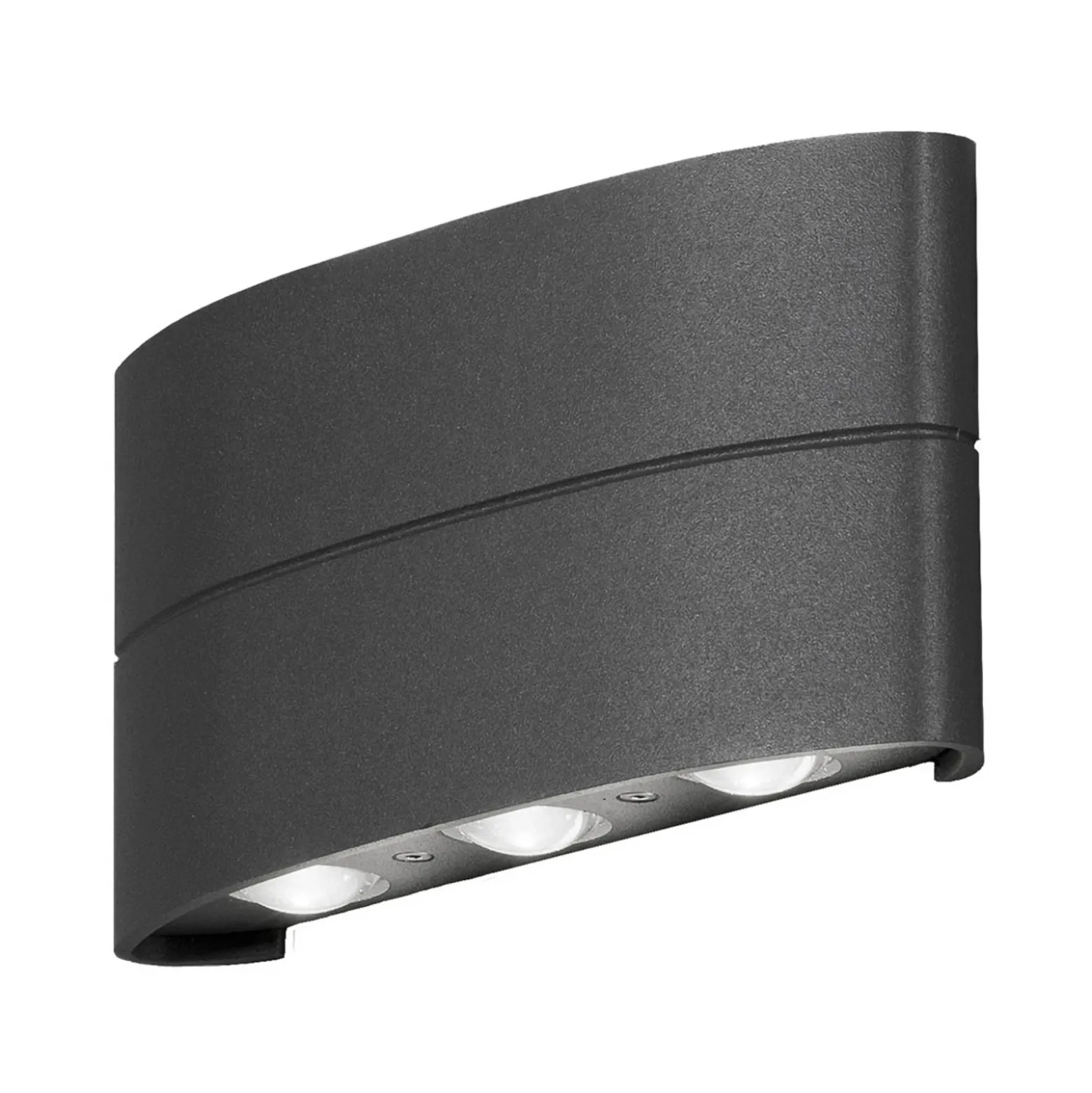 Aplique LED de exterior, antracita, 6 luces