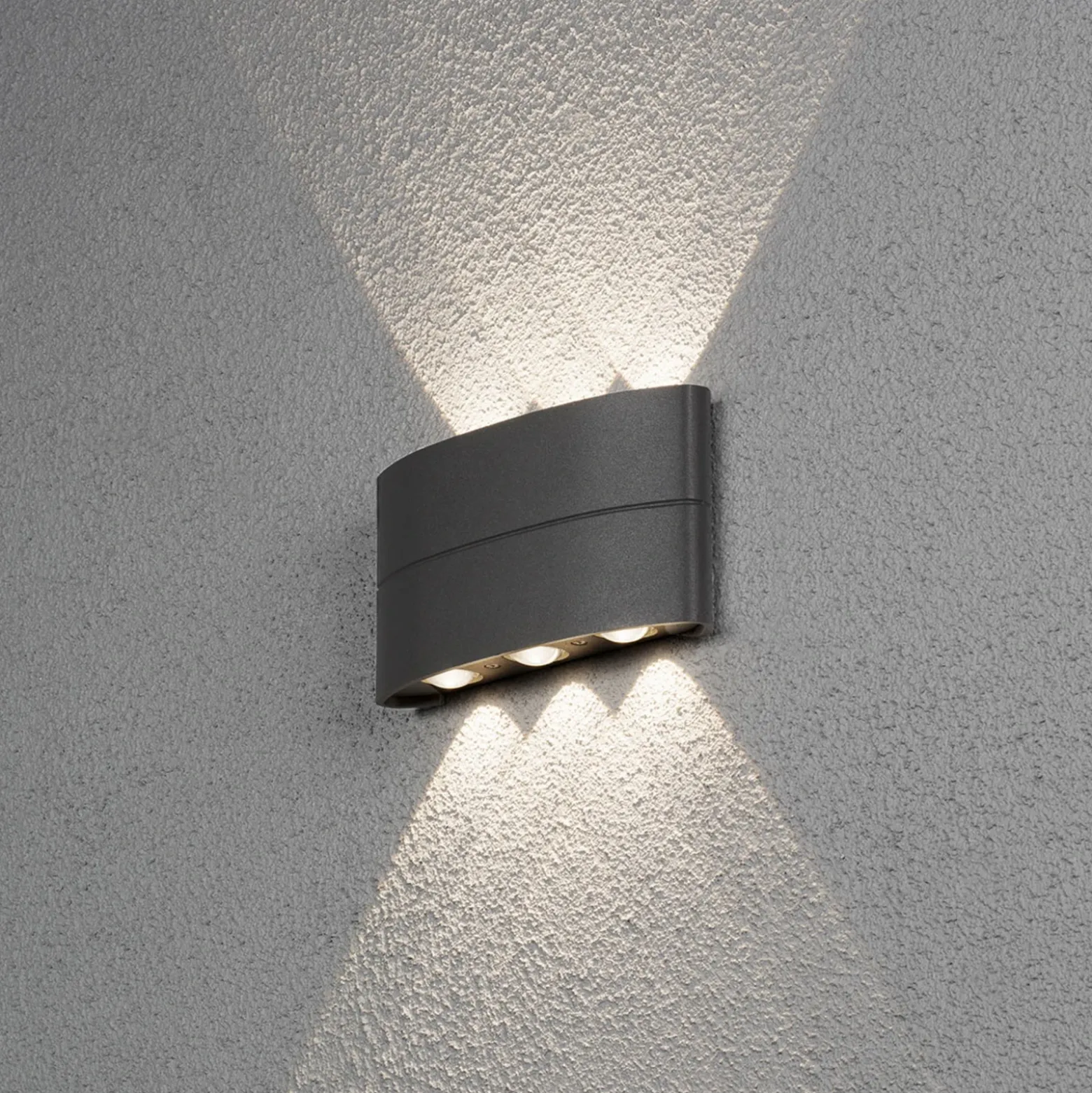 Aplique LED de exterior, antracita, 6 luces