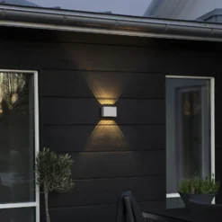 Aplique LED de exterior Chieri, 8 luces, blanco