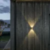 Aplique LED de exterior Chieri, 4 luces de latón