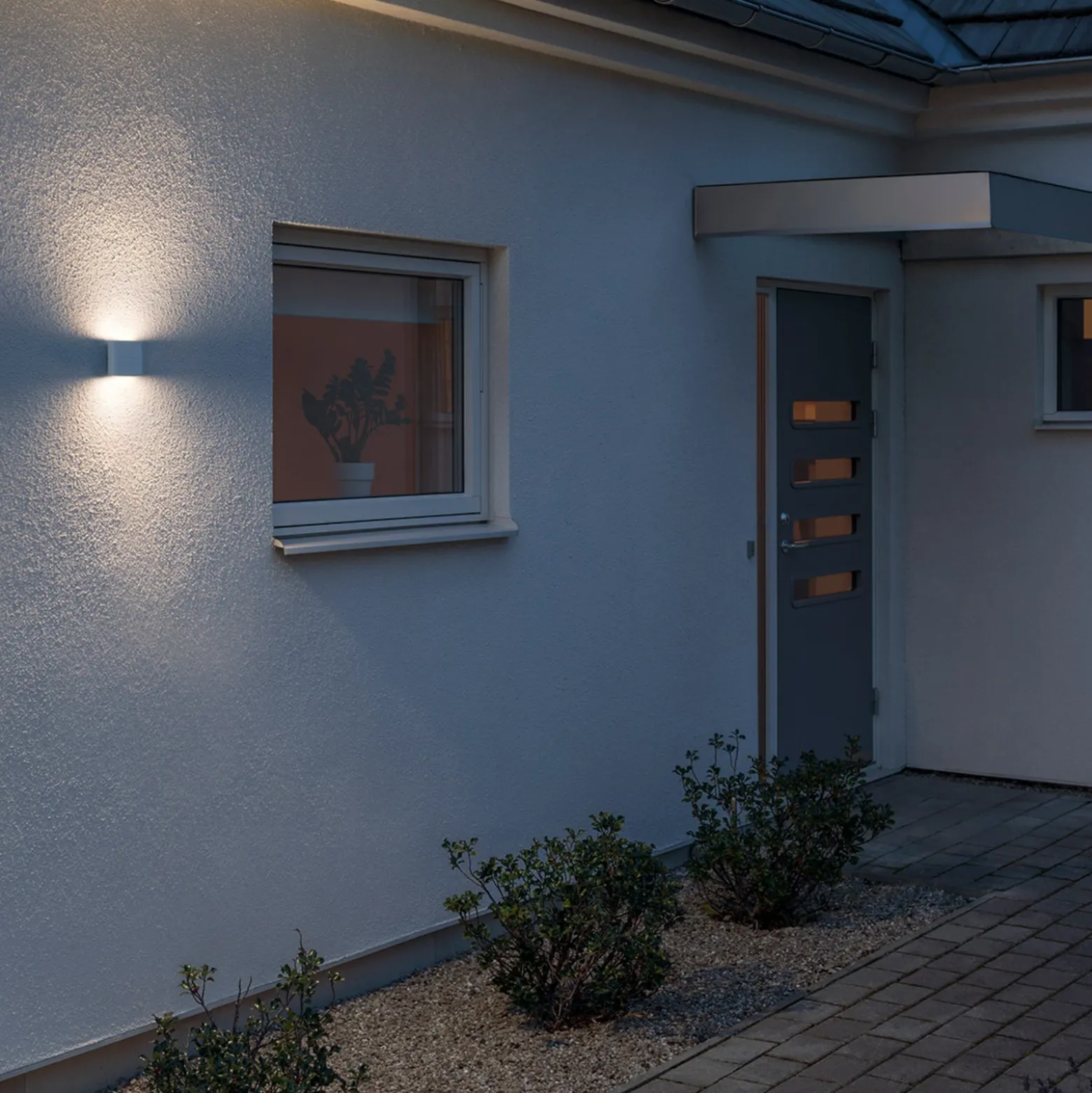 Aplique LED de exterior Chieri 11 cm blanco