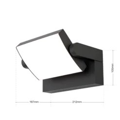 Aplique LED de exterior Ginger IP54 CCT. antracita