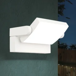 Aplique LED de exterior Ginger, IP54, CCT, blanco