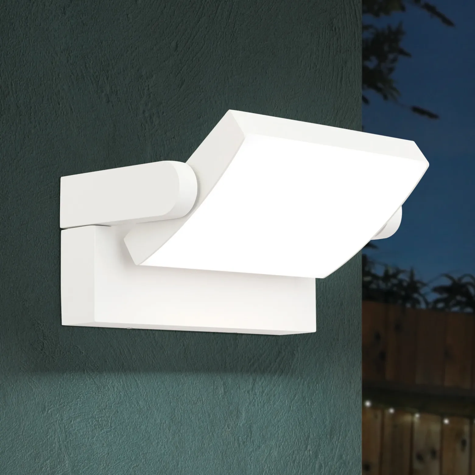 Aplique LED de exterior Ginger, IP54, CCT, blanco