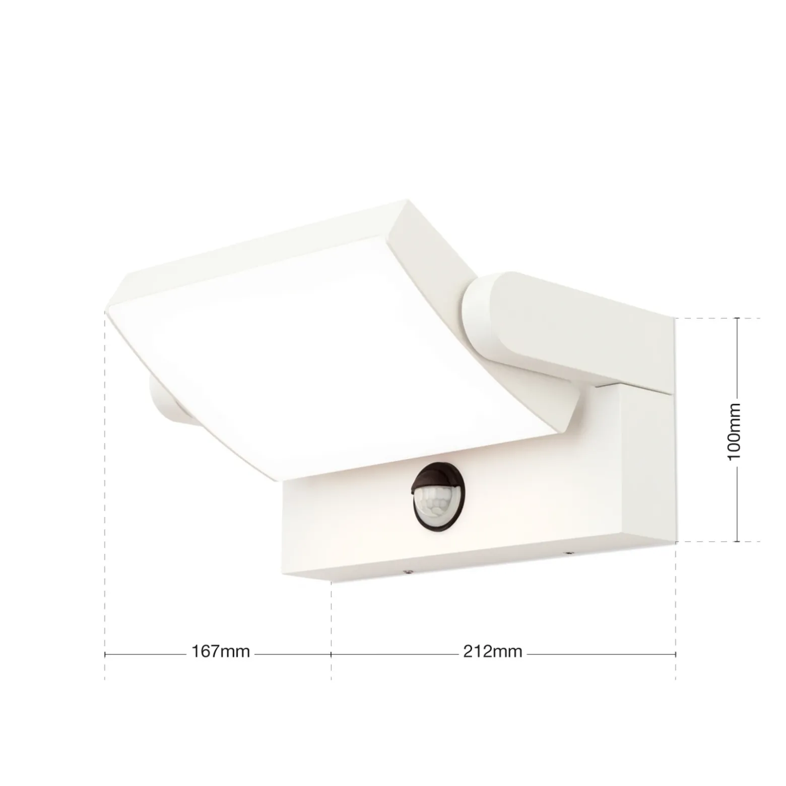 Aplique LED de exterior Ginger sensor blanco, IP54