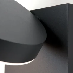 Aplique LED de exterior Hendryk con sensor, negro