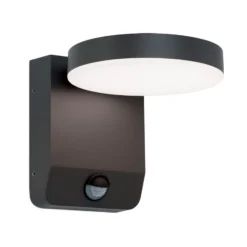 Aplique LED de exterior Hendryk con sensor, negro