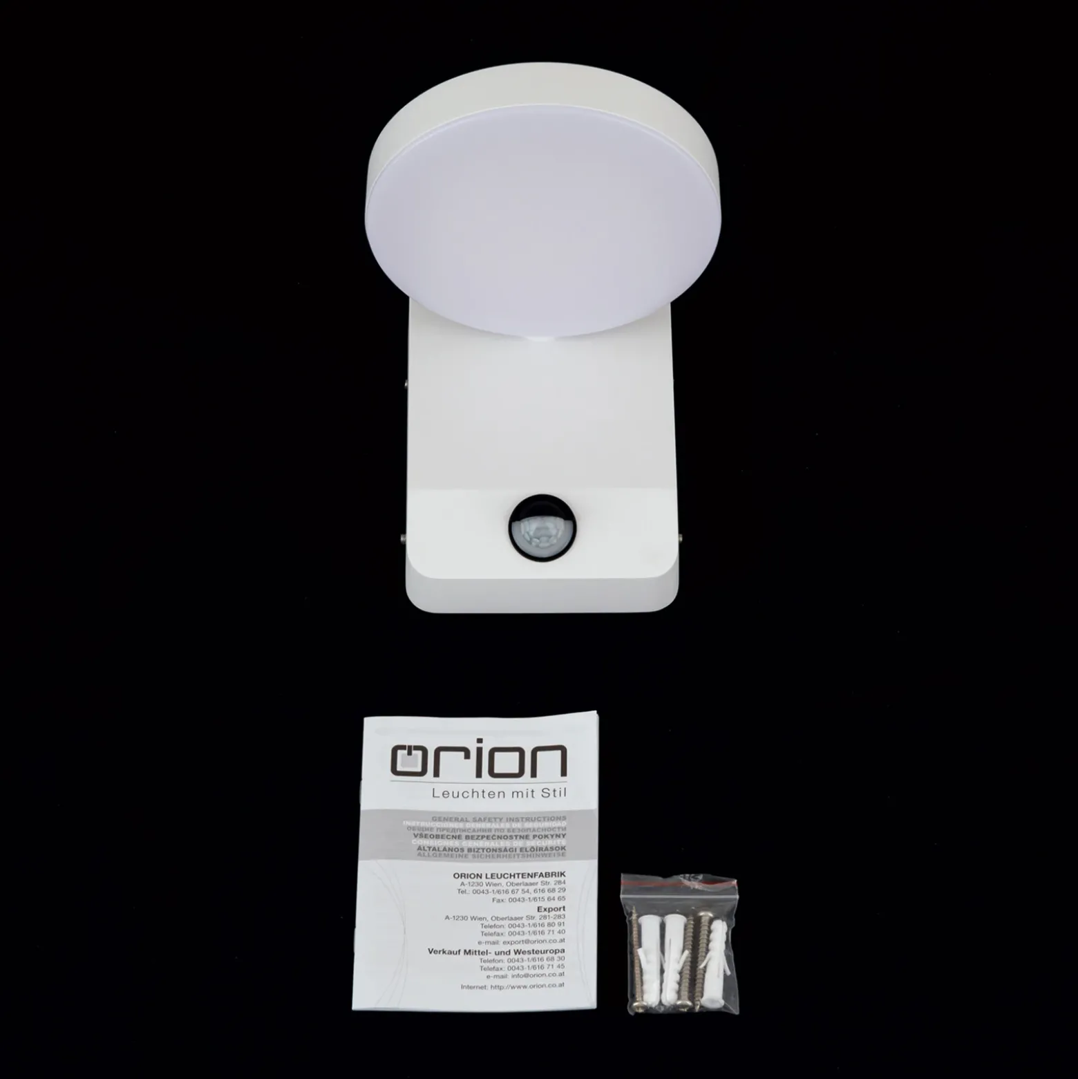 Aplique LED de exterior Hendryk con sensor, blanco