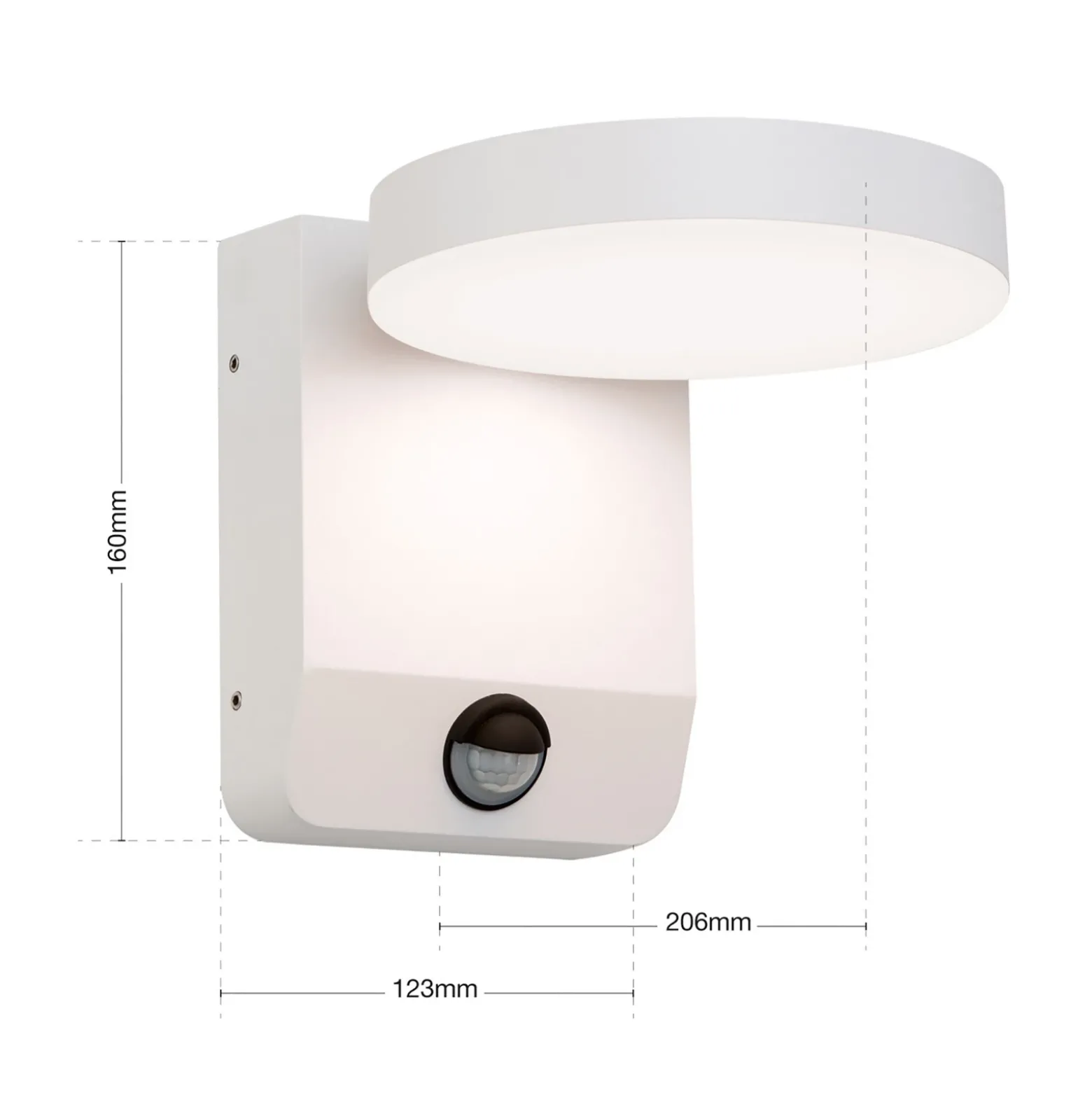 Aplique LED de exterior Hendryk con sensor, blanco