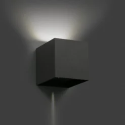 Aplique LED de exterior Olan, gris oscuro