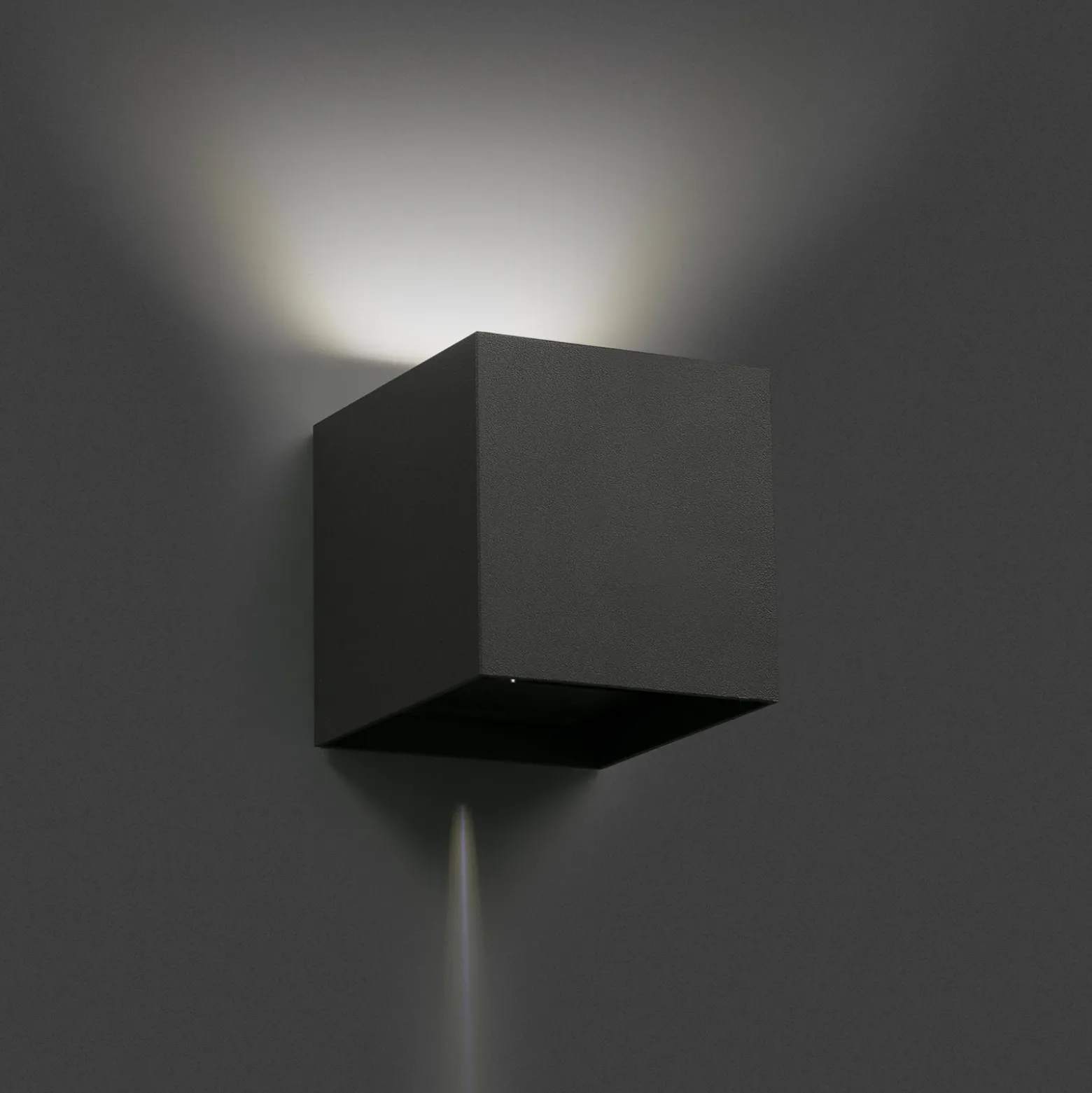 Aplique LED de exterior Olan, gris oscuro