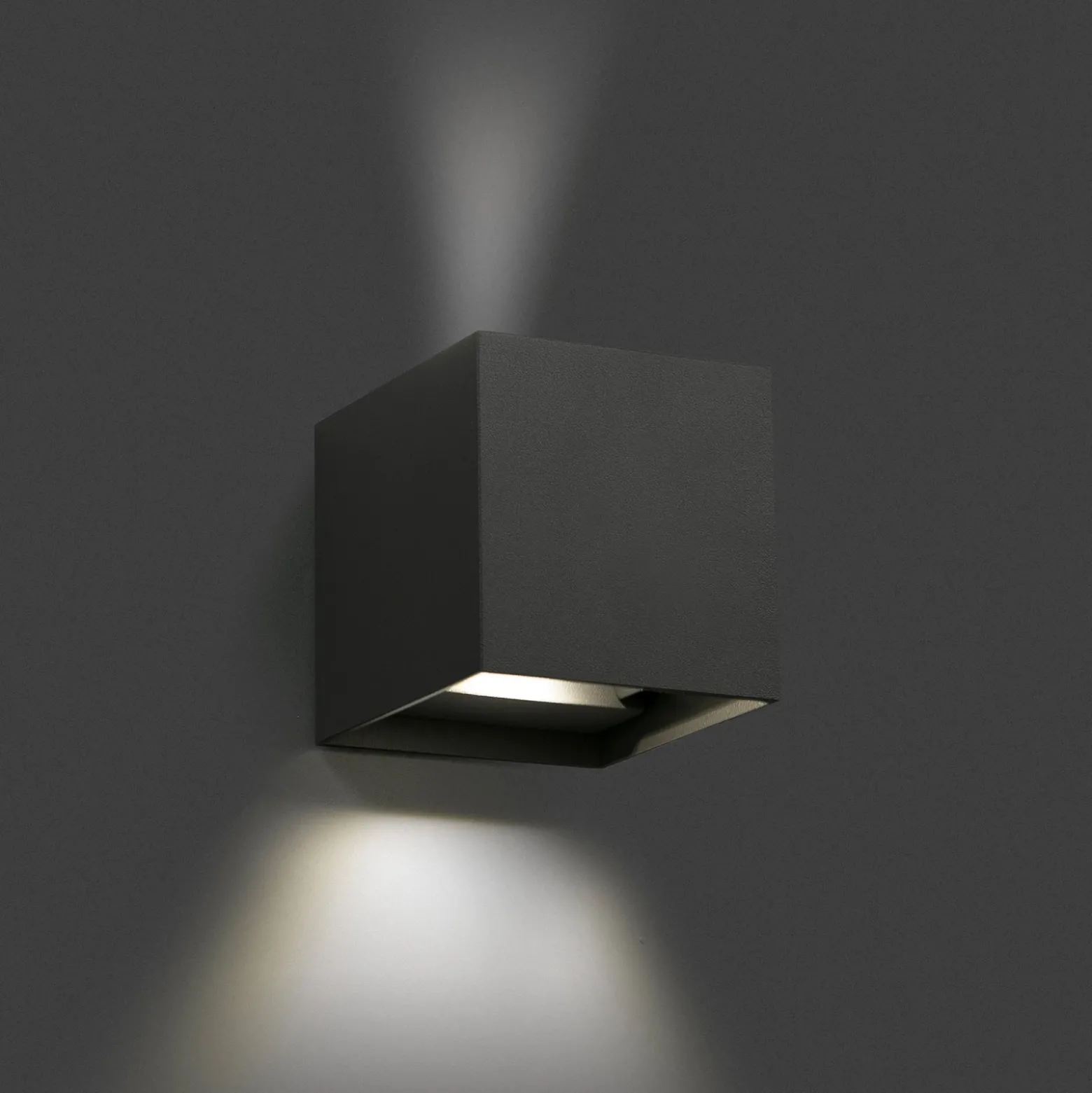 Aplique LED de exterior Olan, gris oscuro