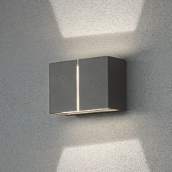 Aplique LED de exterior Pavia, gris oscuro