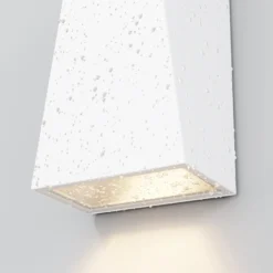 Aplique LED de exterior Times Square blanco