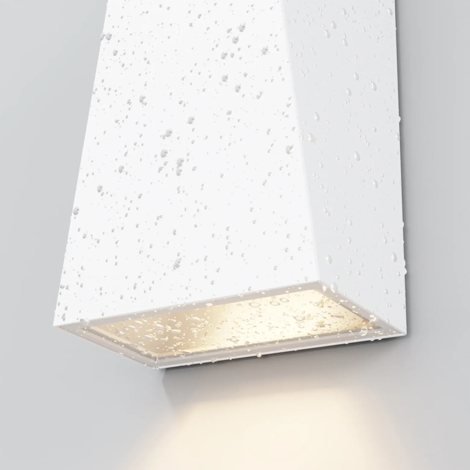 Aplique LED de exterior Times Square blanco
