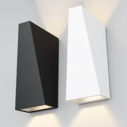 Aplique LED de exterior Times Square blanco