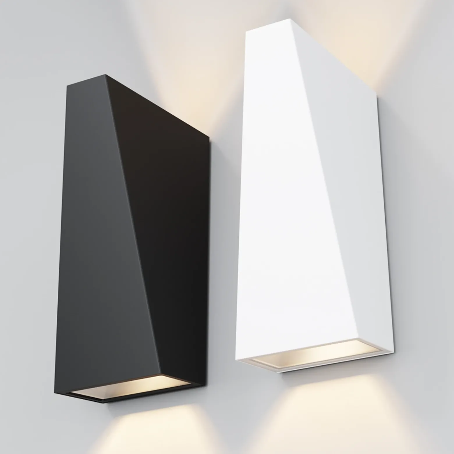 Aplique LED de exterior Times Square blanco