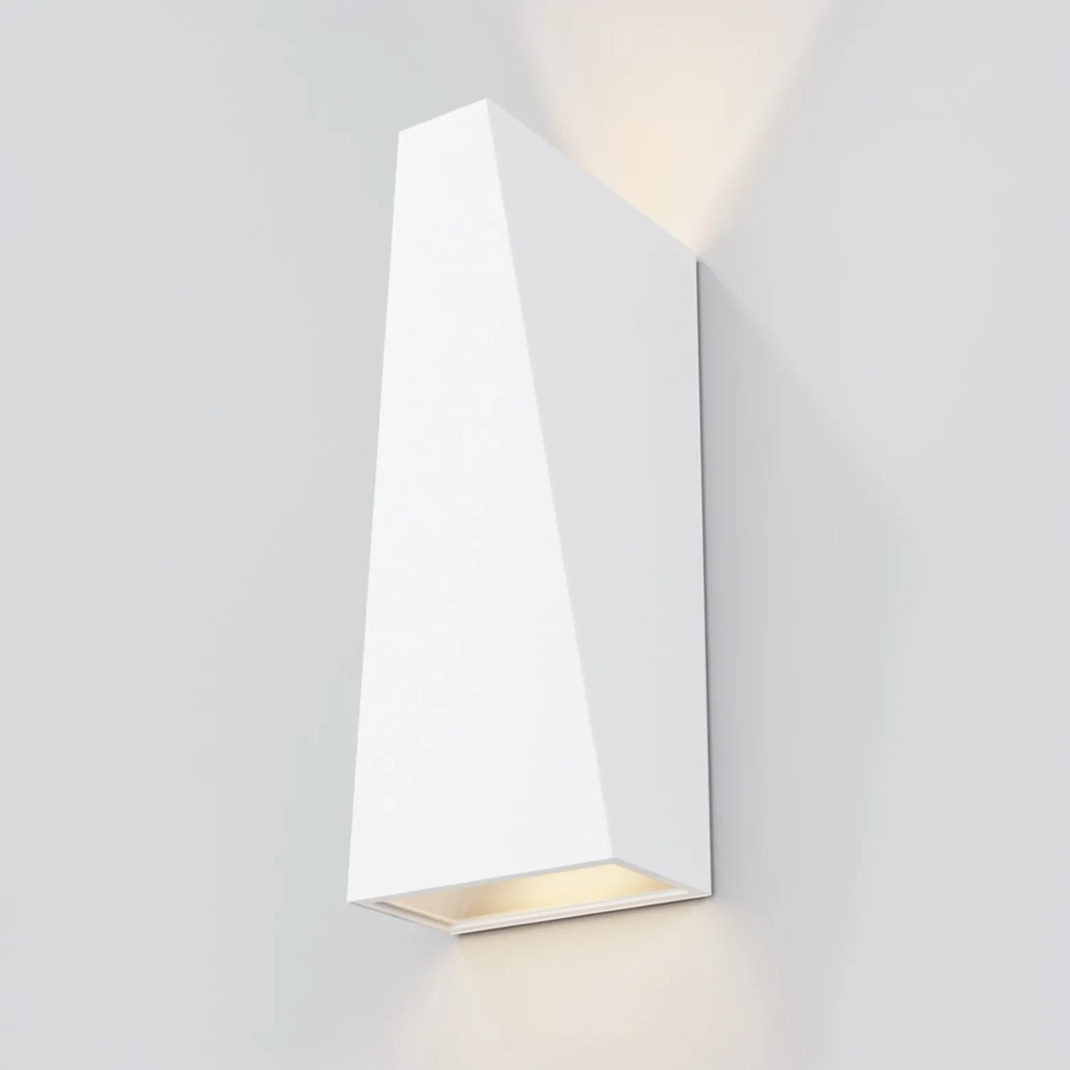 Aplique LED de exterior Times Square blanco