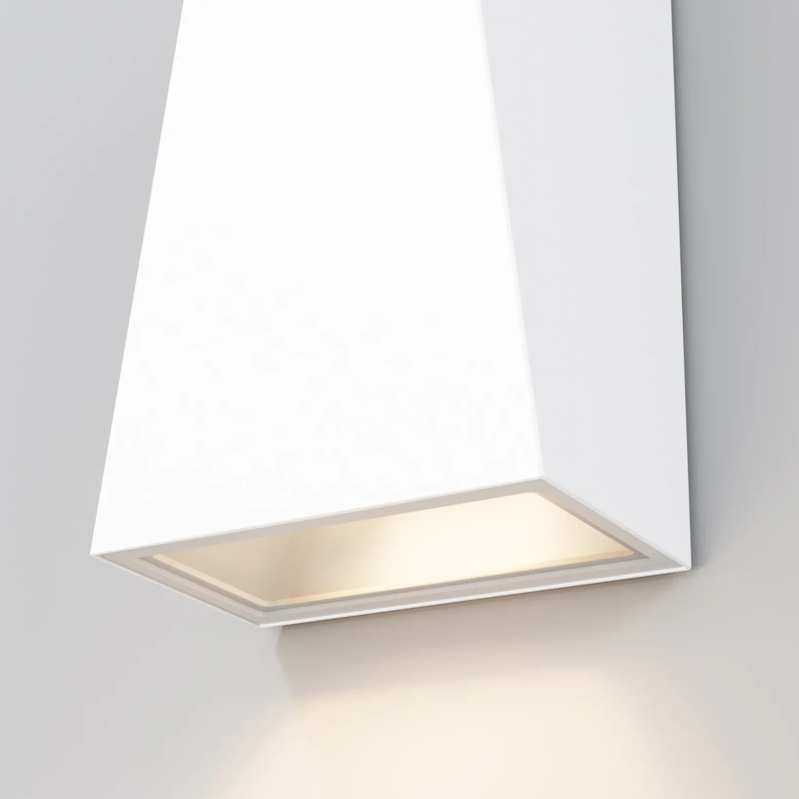 Aplique LED de exterior Times Square blanco