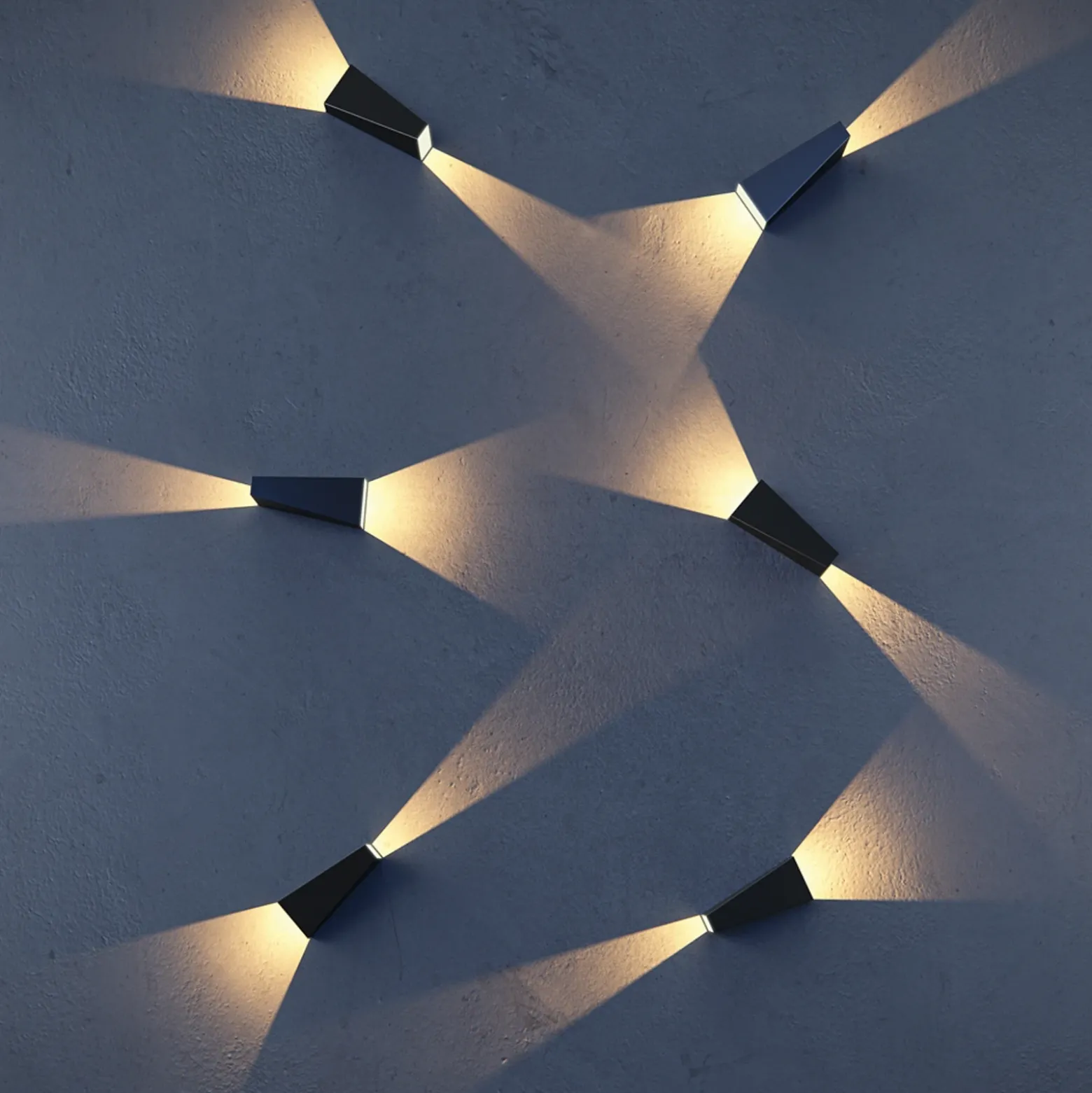 Aplique LED de exterior Times Square negro