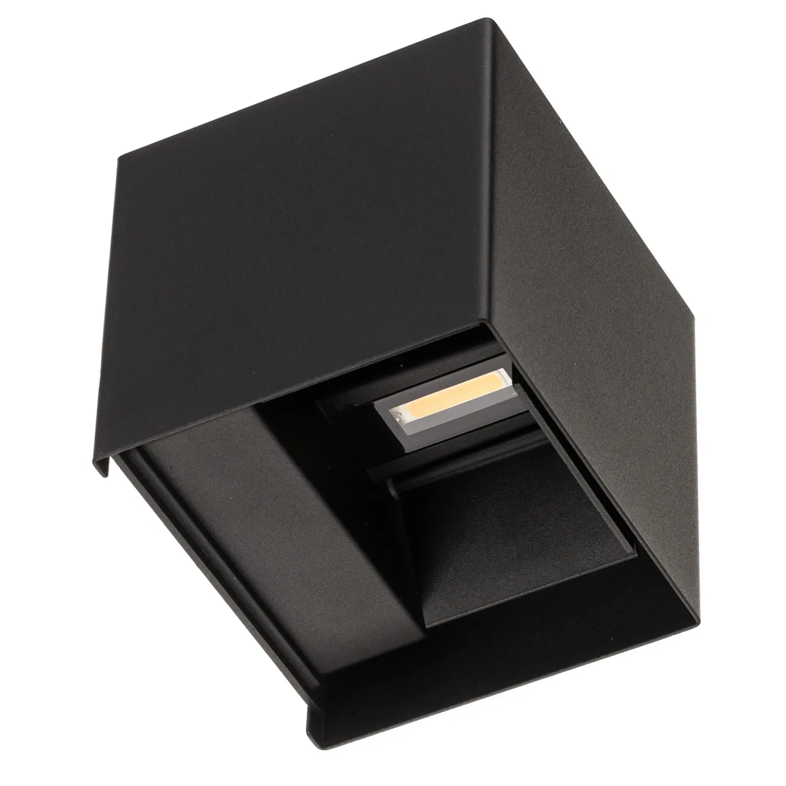 Aplique LED de exterior Wall, cúbico, negro