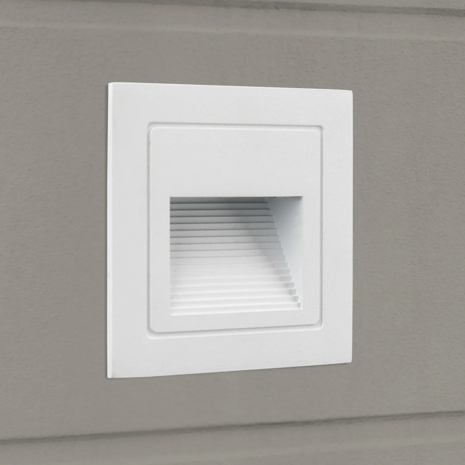 Aplique LED empotrable de Loro, blanco, ancho 8,5 cm, aluminio