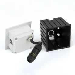 Aplique LED empotrable de Loro, blanco, ancho 8,5 cm, aluminio