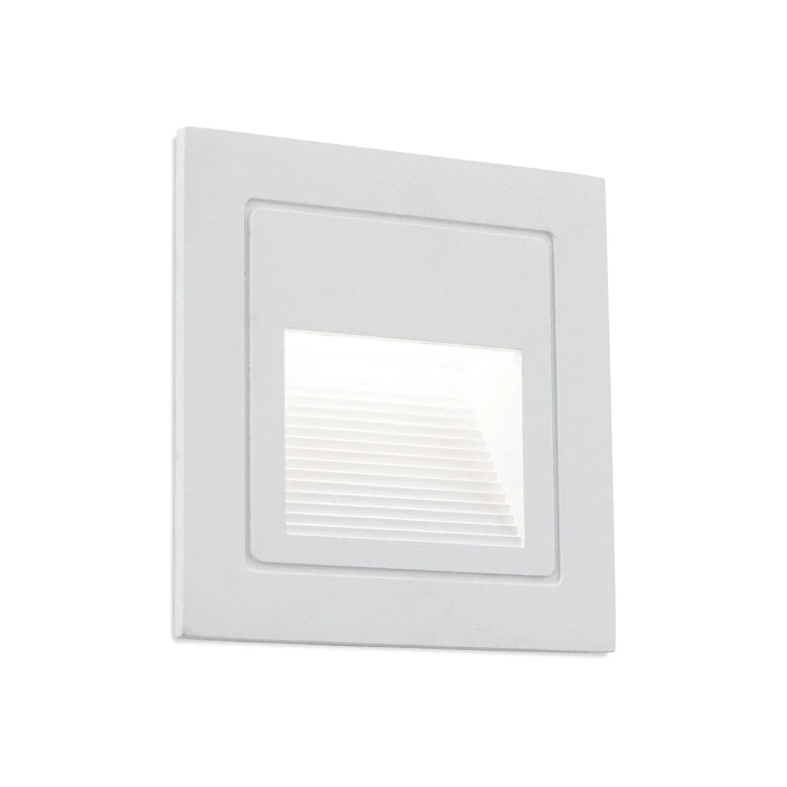 Aplique LED empotrable de Loro, blanco, ancho 8,5 cm, aluminio