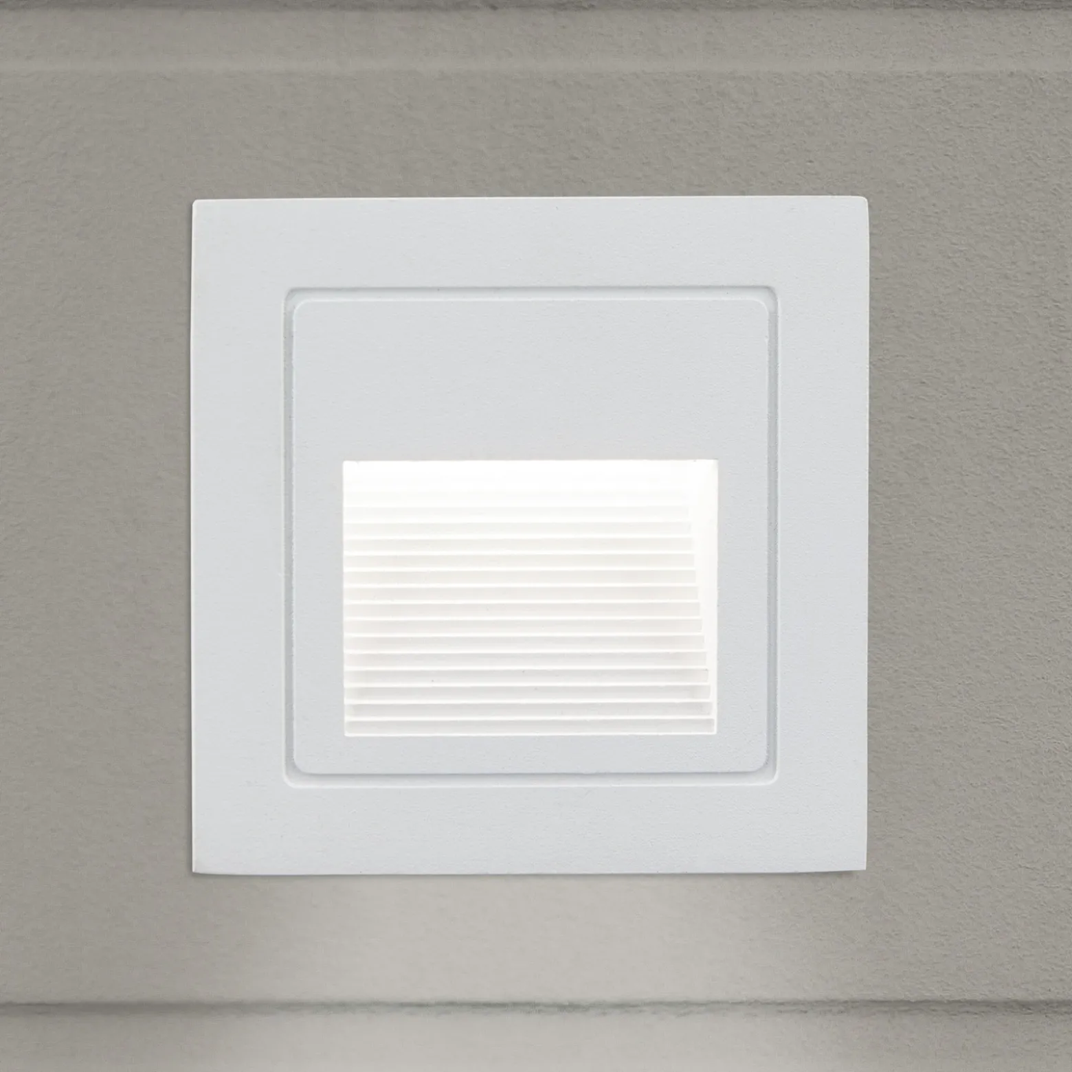 Aplique LED empotrable de Loro, blanco, ancho 8,5 cm, aluminio