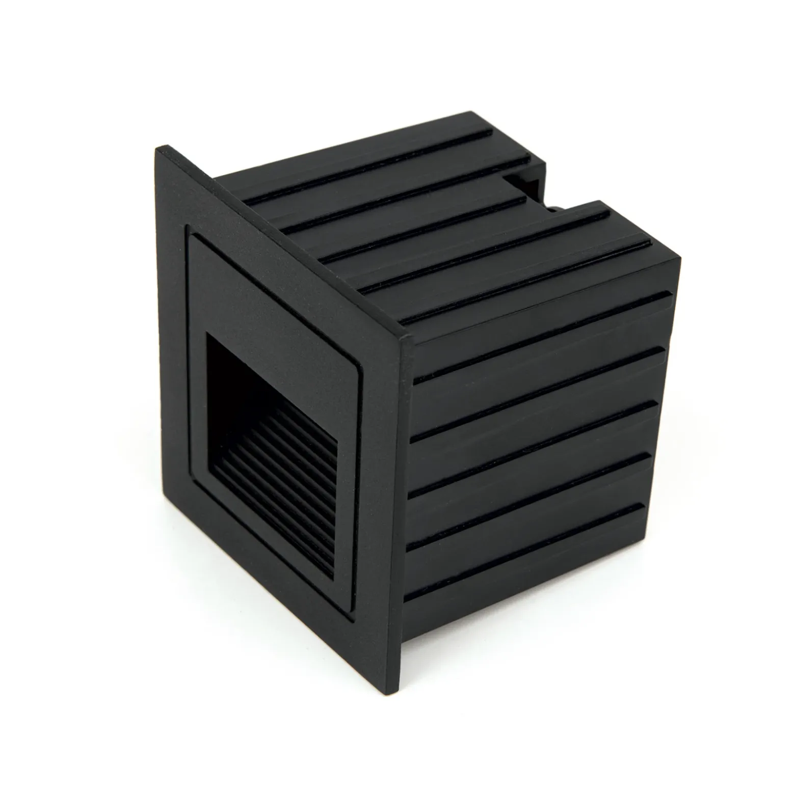 Aplique LED empotrable de Loro, negro, ancho 8,5 cm, aluminio