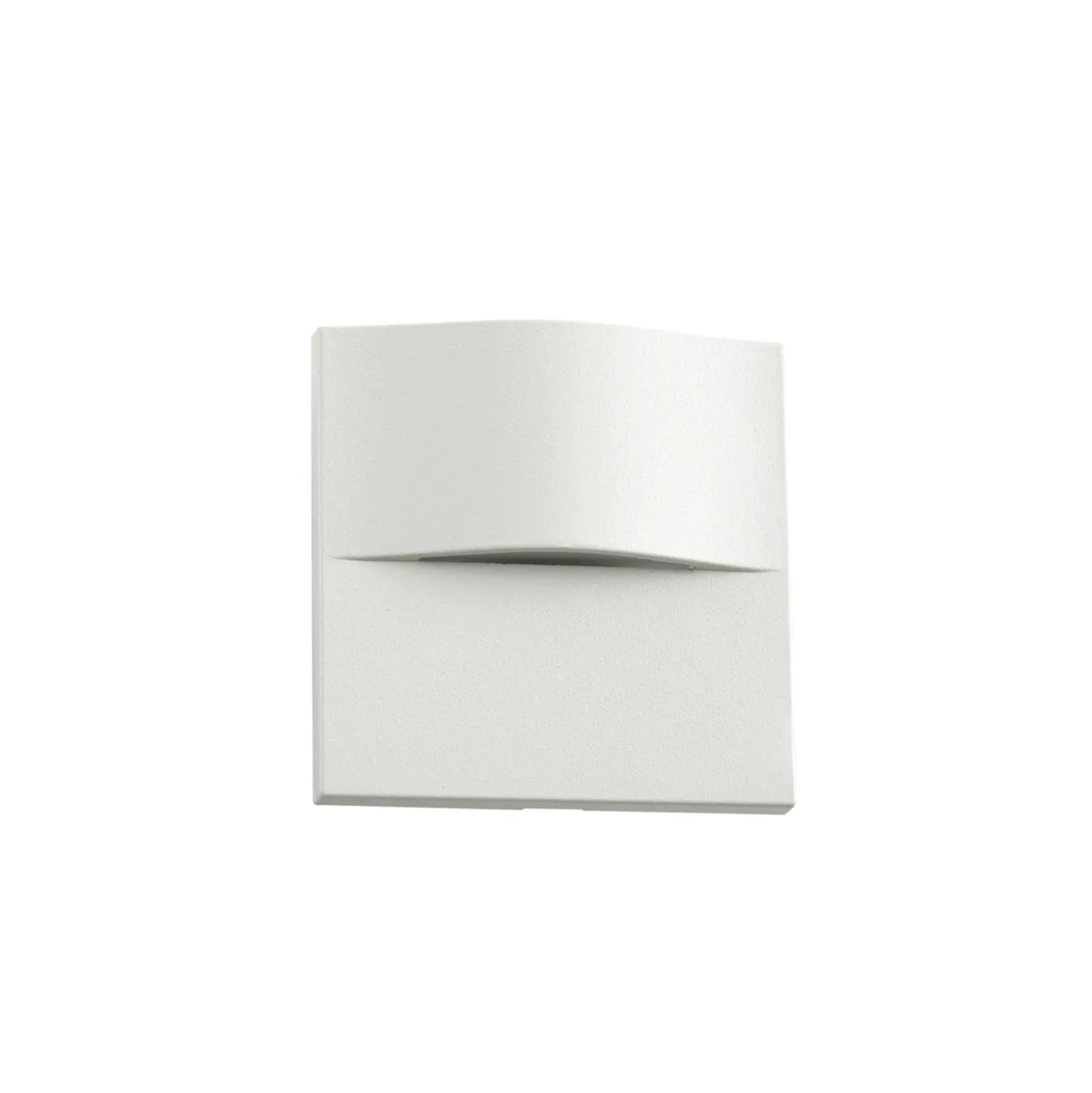 Aplique LED empotrable Lindby Alune, blanca, curvada, 8 x 8 cm, IP65