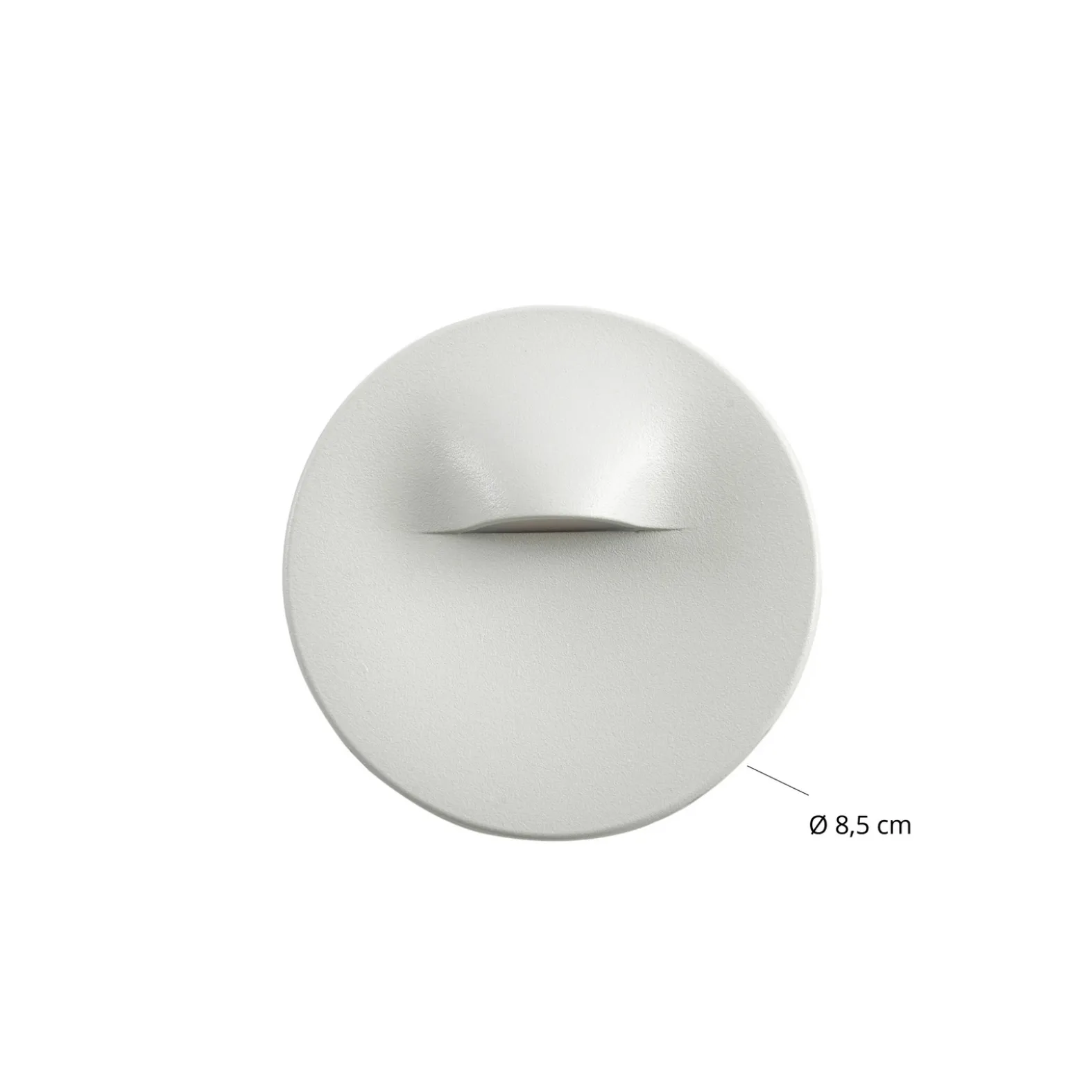 Aplique LED empotrable Lindby Alune, blanco, redondo, Ø 8 cm, IP65