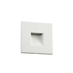 Aplique LED empotrable Lindby Alune, blanco, angular, 8 x 8 cm, IP65
