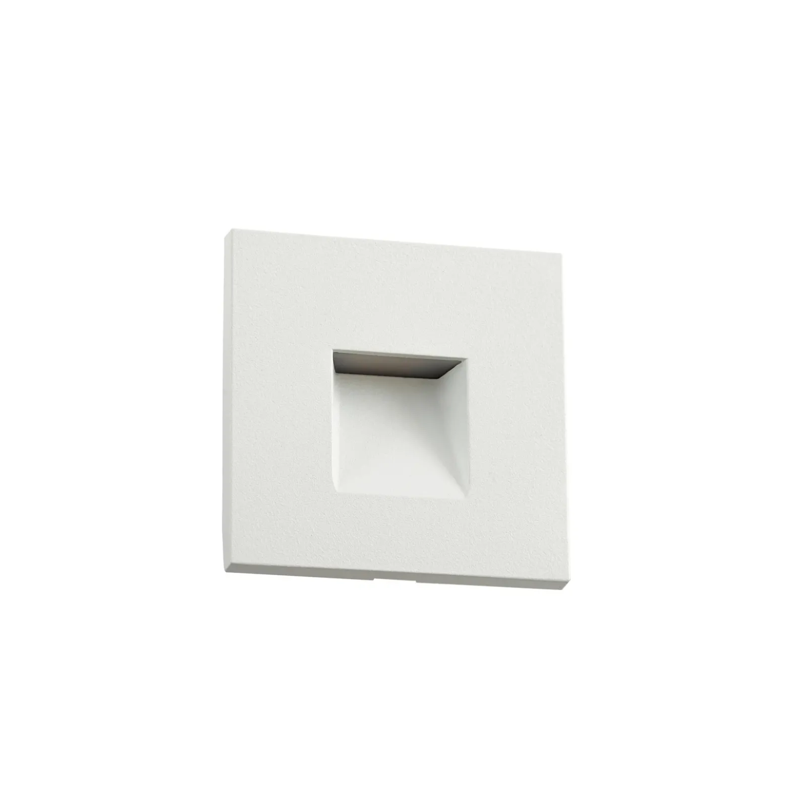 Aplique LED empotrable Lindby Alune, blanco, angular, 8 x 8 cm, IP65