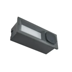 Aplique LED empotrable Lucande Lachlain, antracita, enchufe