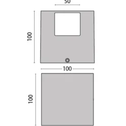 Aplique LED 303366 en gris, 1NB+1WB 3.000K