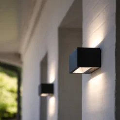 Aplique LED exterior Gemini 22cm 3.000K antracita