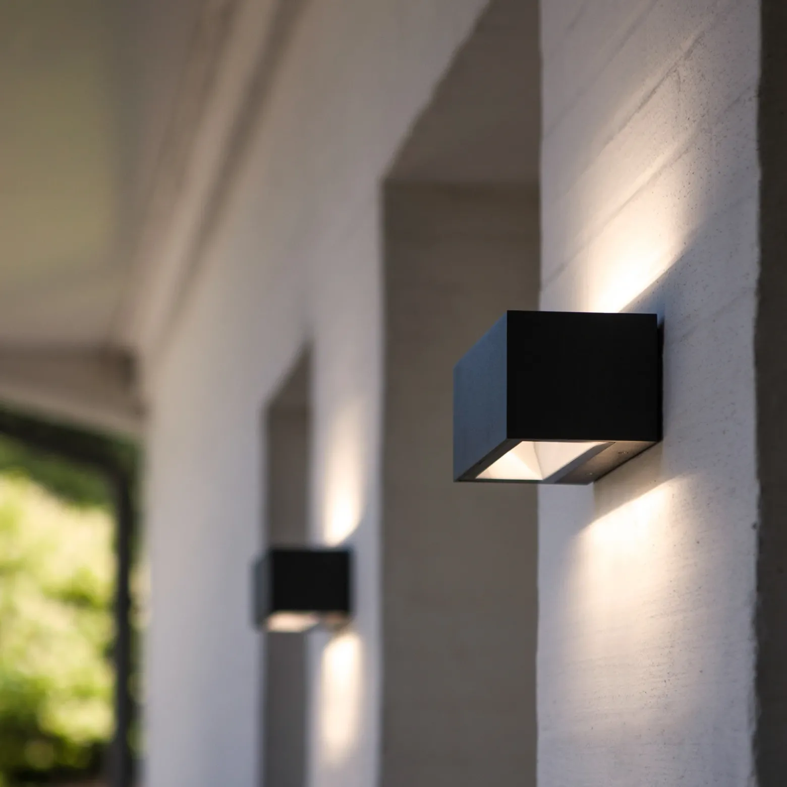 Aplique LED exterior Gemini 22cm 3.000K antracita