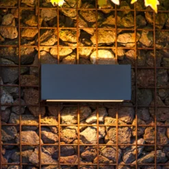 Aplique LED exterior Gemini 22cm 3.000K antracita