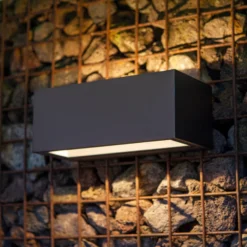 Aplique LED exterior Gemini 22cm 3.000K antracita