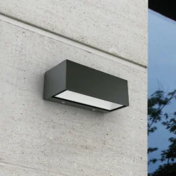 Aplique LED exterior Gemini 22cm 3.000K antracita